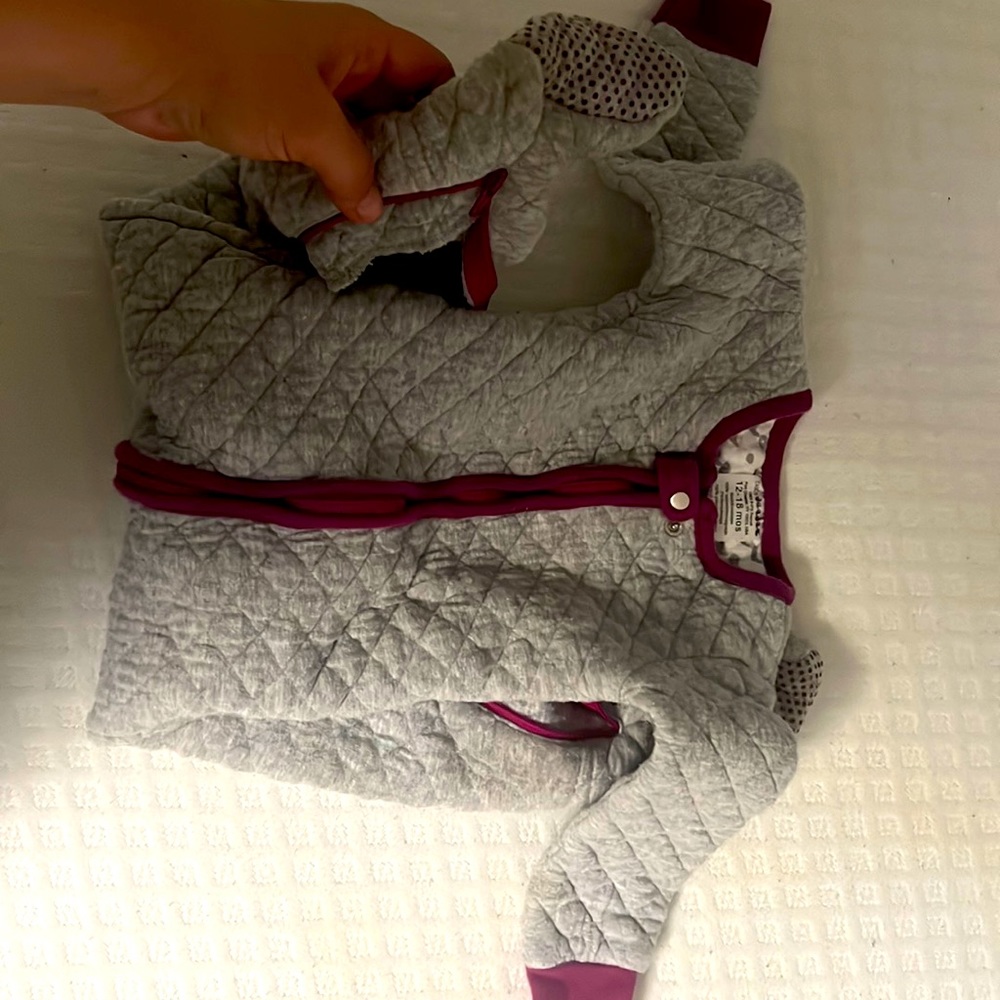 Kids sleep outfit Baby Dee Dee brand. Really awesome for camping/anything cold